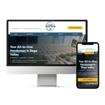 a handyman website design example for small businesses