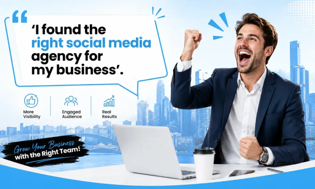 the joy after finding the right social media marketing agency for the business